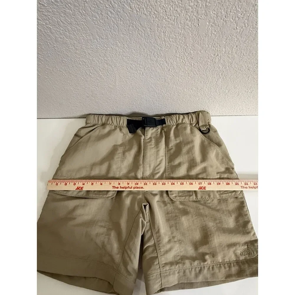 THE NORTH FACE BELTED HIKING CARGO SHORTS KAHKI BEIGE MENS MEDIUM